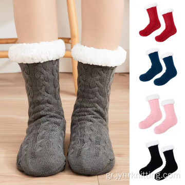 Unisex ζεστό χειμερινό κάλτσες fuzzi anti slip